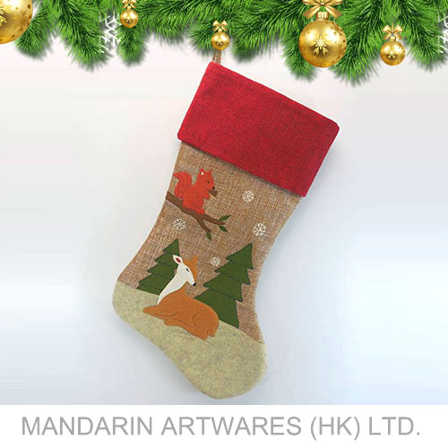 46cmL Deer Christmas Stocking