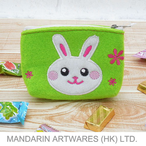 12.5cmL x 8.5cmW Rabbit Coins Purse