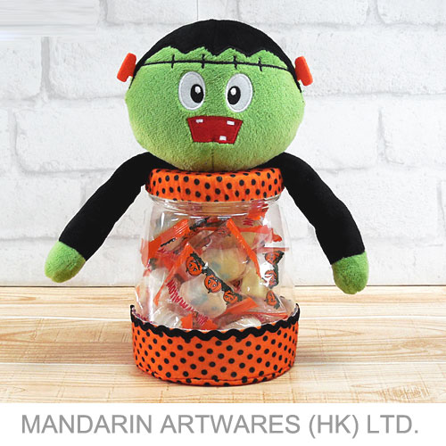 23cmH Green Frankenstein PET Container