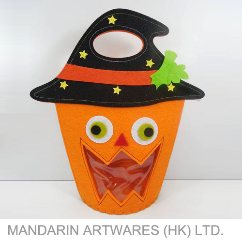 35cmL Pumpkin Felt Handbag