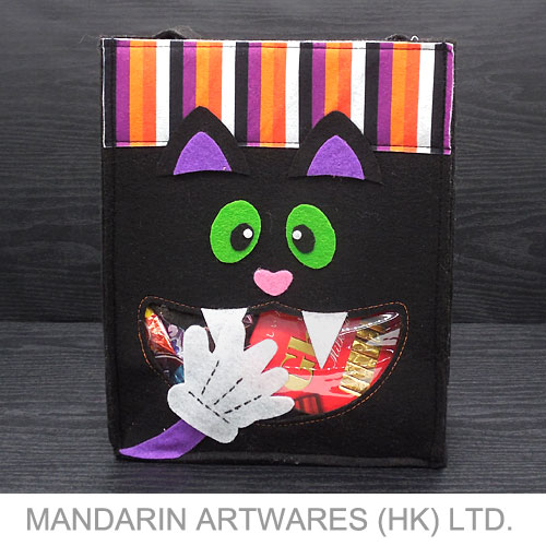 26cmH x 21cmW Cat Felt Treat Bag