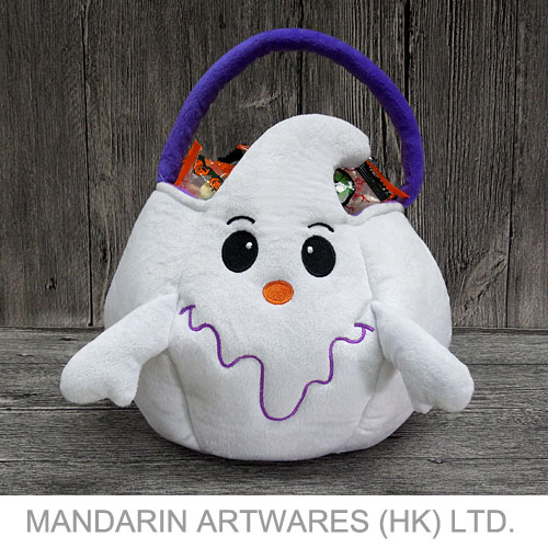 25cmDia X 21cmH White Ghost Treat Bag