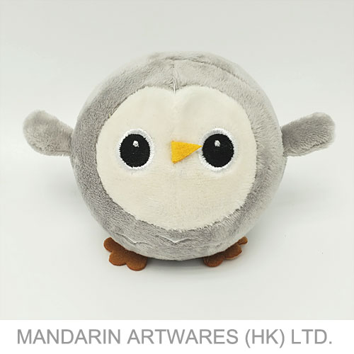 10cmH Penguin Squishy Plush (Grey)