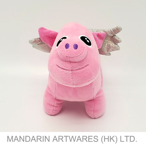 20cmH Winged Cartoon Pig Plush