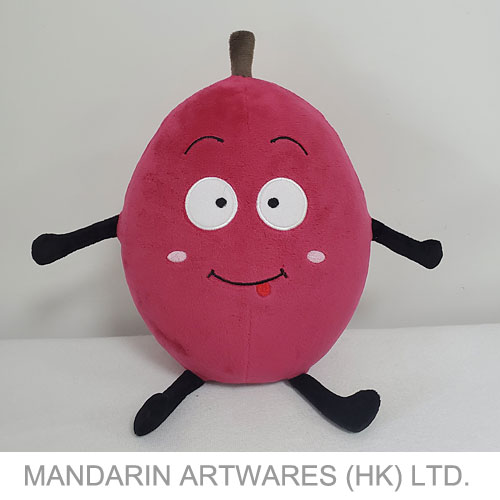 23cmH Cute Cartoon Plum Fruit Plush