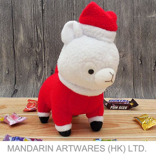 6"H Llama with Santa Outfit Plush