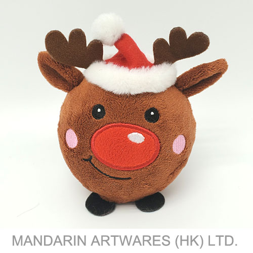 10cmH Squeezy Reindeer Christmas Plush