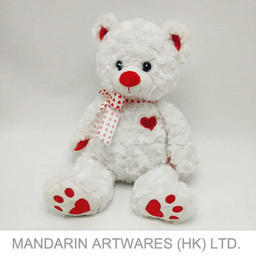 25cmH Sitting Bear Plush for Valentine